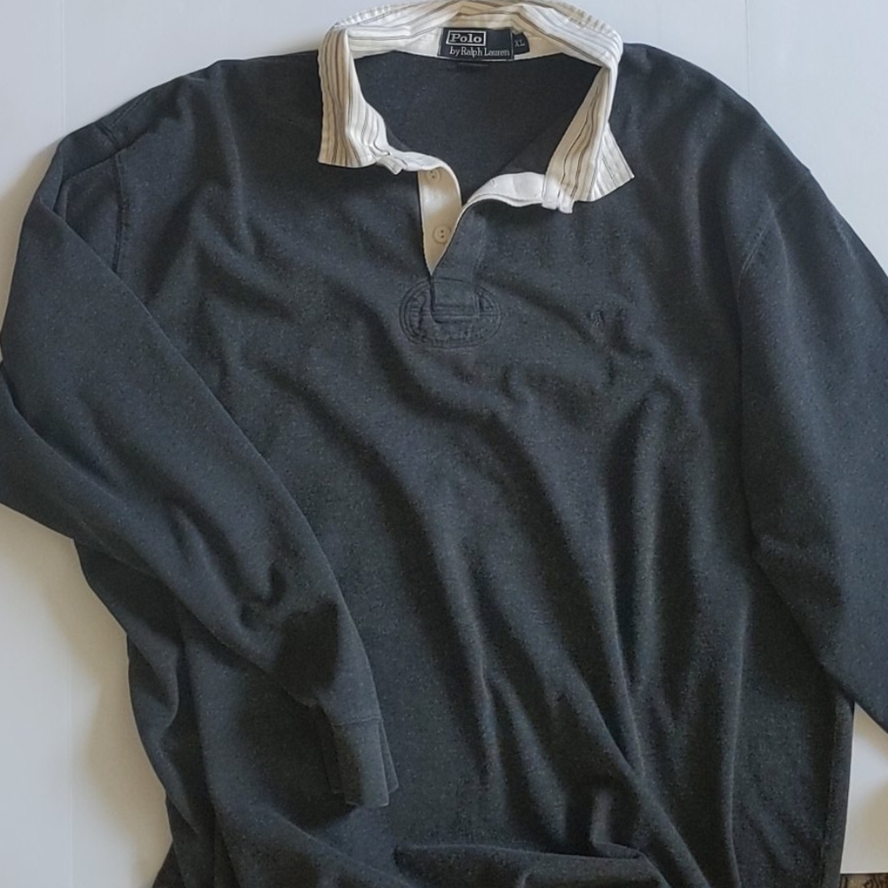Men's dark grey Polo shirt